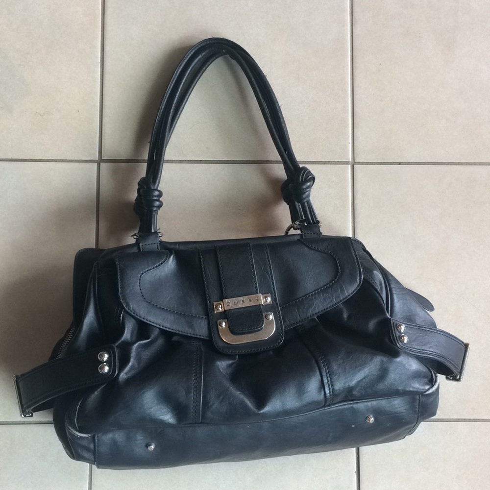 Large black guess purse